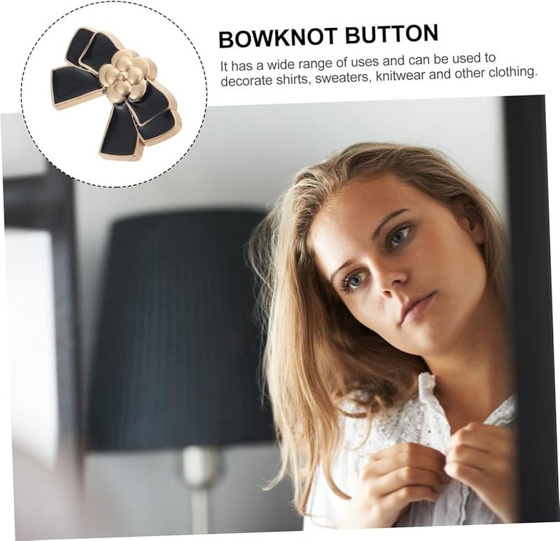 6pcs Bowknot Buttons for Sewing DIY Craft Shirt Sweater Replacement Accessories - Image 4
